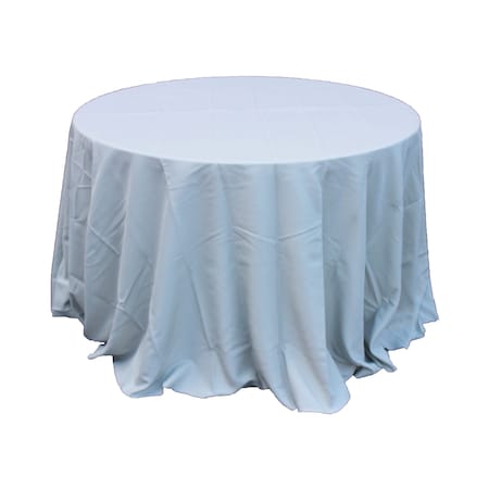 Atlas Commercial Products 108" Round Polyester Tablecloth, Gray PY-108R-11